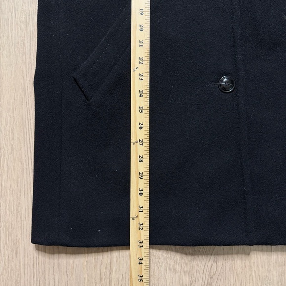 Vintage Pendleton Classic Buttonup Wool Pea Coat Womens 8 Black 90s Wool Acetate - Picture 9 of 10